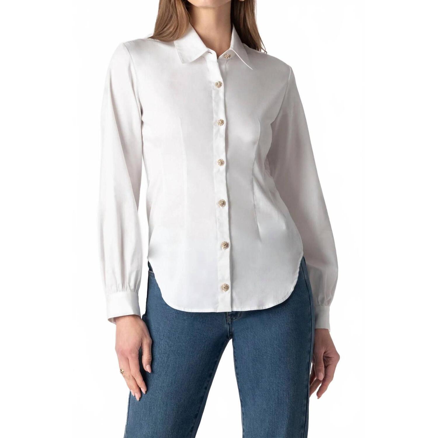 New Generation Love Loralie Subtle Balloon Sleeves Blouse In White